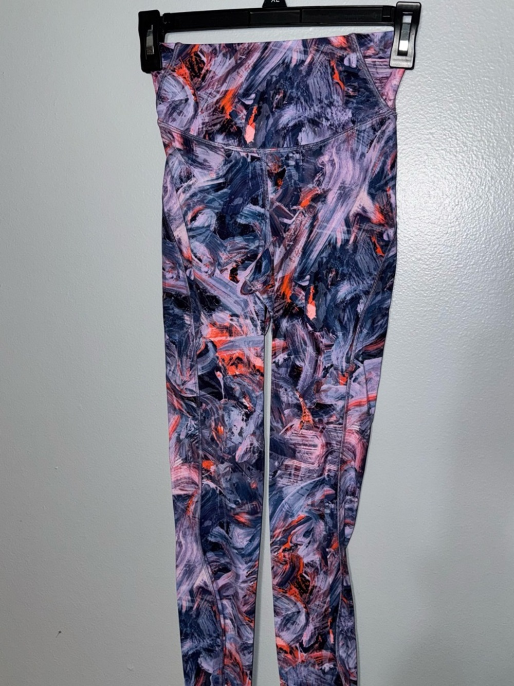 lululemon athletica Abstract Brushstroke Leggings - Navy, Pink & Coral